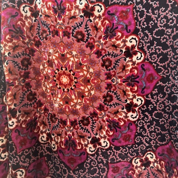 Peck &‎ Peck Velvet Shirt Size 10 Artsy Paisley Blouse Goth Dark Academia Witchy - Picture 2 of 8